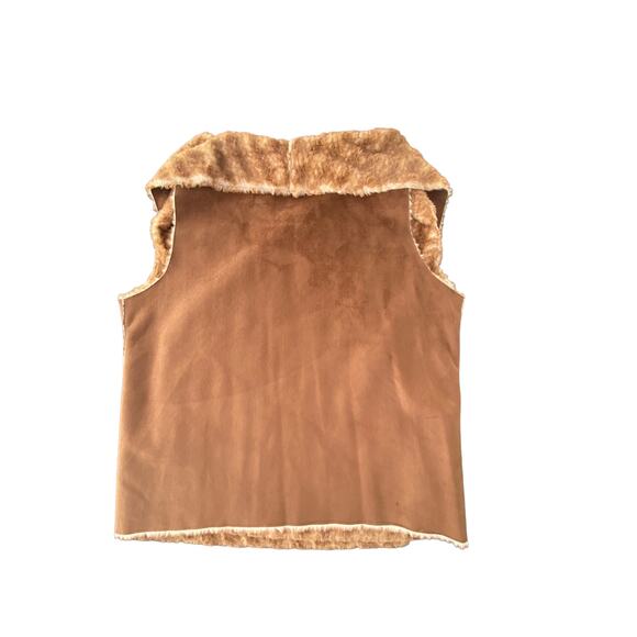 Adrienne Landau Tan Reversible Faux Fur Vest  SZ 1XL C100075 - Picture 4 of 10